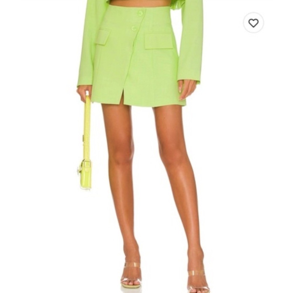 NWT WeWoreWhat Blazer Skirt Sharp Green Lime Mini Skirt XL